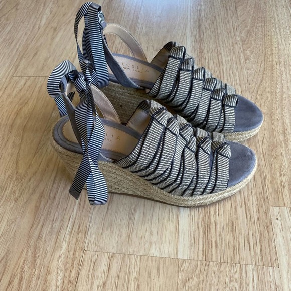 Cecelia New York Espadrille Platform Wedge Sandals Womens Size 6B - Picture 3 of 9
